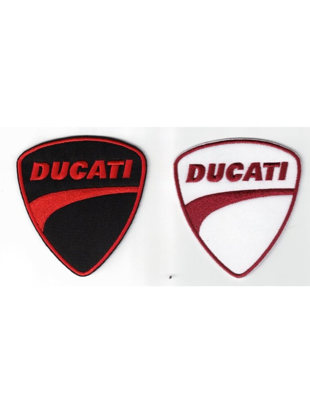 (2) Ducati Motorcycles Logo Premium 3x3in Embroidered Iron-on Patch